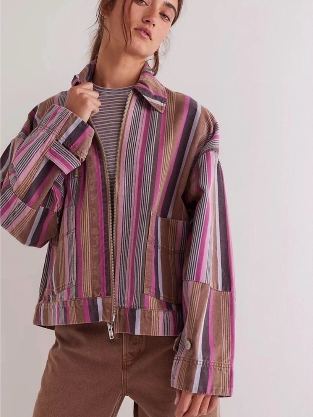 Free People We The Free Sally Canvas Jacket NWOT - Picture 4 of 5